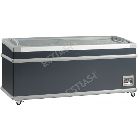 Chest freezer 190cm with glass top double operation SCANCOOL