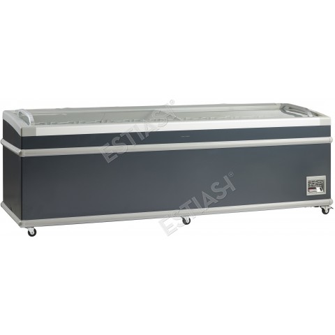 Chest freezer 254cm with glass top double operation SCANCOOL