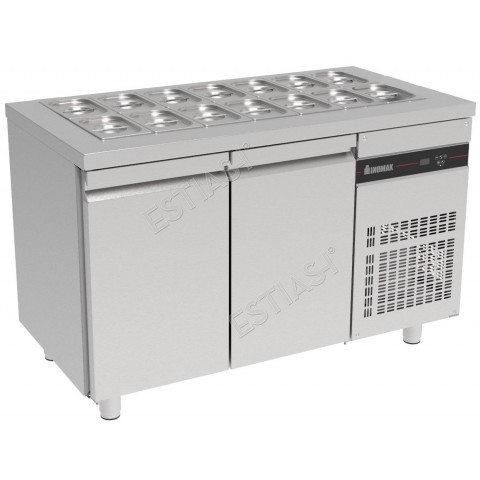 Refrigerated counter 134.5x70εκ for 14 GN 1/4 INOMAK