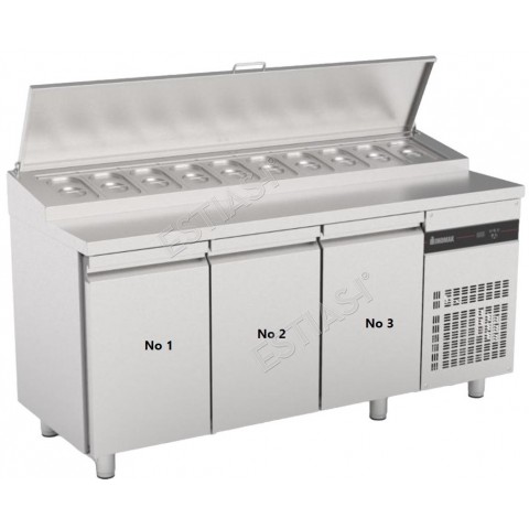 Refrigerated preparation counter 179.2x70εκ for 10 GN 1/4 INOMAK