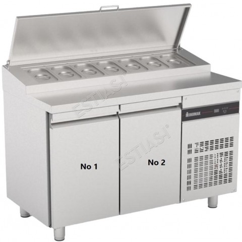 Refrigerated preparation counter 134.5x70εκ for 7 GN 1/4 INOMAK